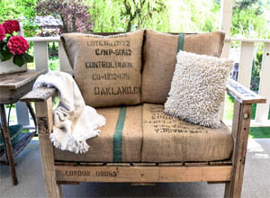 this is a sofa made by jute
